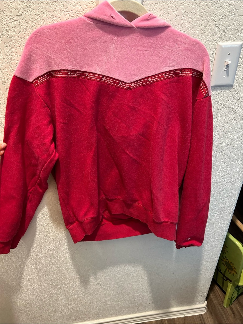 Champion Two-Tone Pink & Rose Hooded Sweatshirt